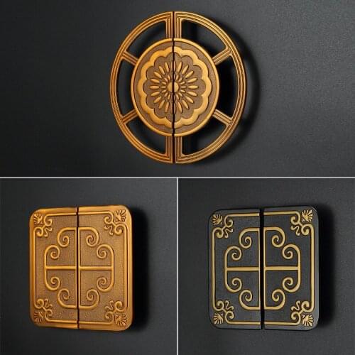 1pc New Chinese style wardrobe door handles Antique copper cabinet door handles on the cabinet door handle drawer hardware