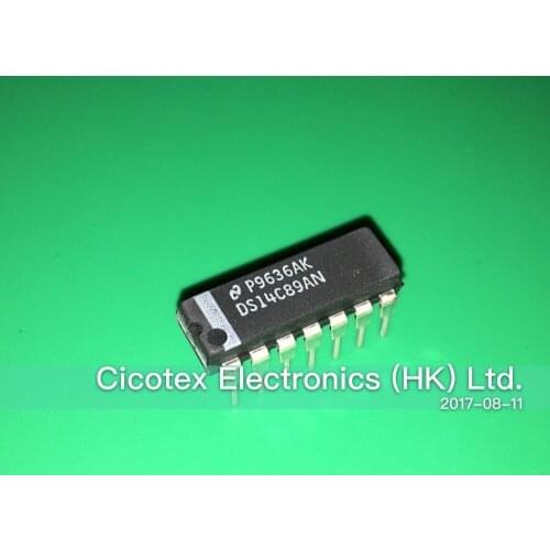 10pcs/lot DS14C89AN DIP14 IC LINE RCVR QUAD CMOS 14-DIP