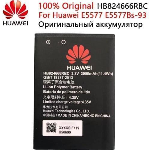 100% Original HB824666RBC Battery For Huawei E5577 E5577Bs-937 E5785 Lh-22 E5785Lh-92aReplacement Batteria Real Capacity 3000mAh