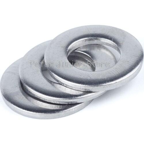 100Pcs DIN125 M1.6 M2 M2.5 M3 M3.5 M4 M5 M6 M8 304 DIN125 Stainless Steel Flat Plain Washers YZY