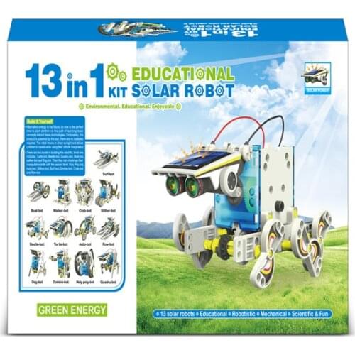 13 in 1 Solar Power Robot Kit DIY Toy Powered Toys Transformation Educational Gift for Boys birthday
