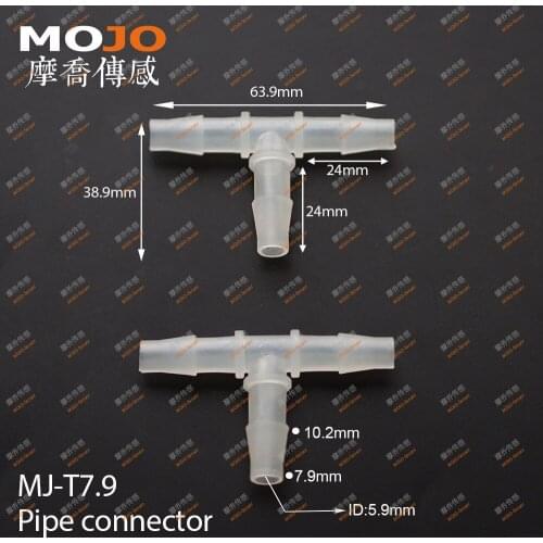 2020 Free shipping!(100pcs/Lots) MJ-T7.9 5/16" Tee pipe connectors 7.9mm three way hose joint PP pipe fitting