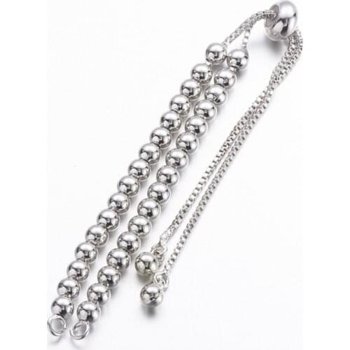 230mm Brass Charm Chain Bracelet Makings Slider Bracelets Making Couple Bracelets Wedding Jewelry