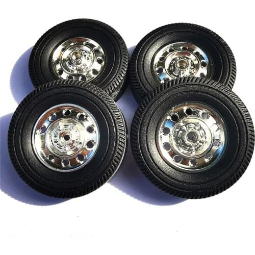 4pcs/set High Simulation Metal Tire for 1/16 WPL D12 RC Car Replacement Car Wheel Rim Modification Parts