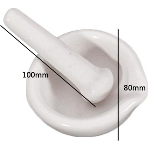 80mm Small Bowls Porcelain Mortar and Pestle Mixing Grinding Bowl Garlic Pugging Pot Set White DIY Gadget Cooking Tools LBS