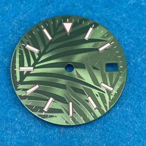 NH35A Watch Accessories 28.5mm Watch Dial Blue and Green Luminous for NH35/4R/7S Movement