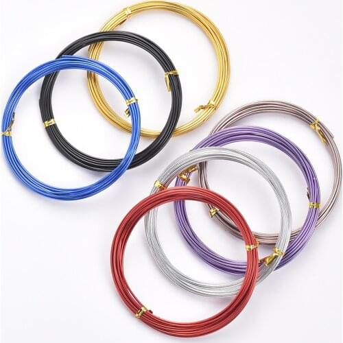 5-10 Meters Anodized Round Aluminum Wire DIY Accessories 1-2mm Versatile Painted Aluminium Wires For Jewelry Making Supplies