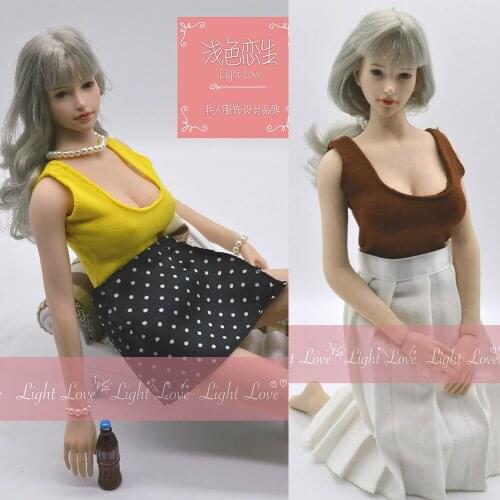 1:6 Scale Low-Cut Vest Sleeveless Shirt Clothes Model For TBL JO UD Figure Body
