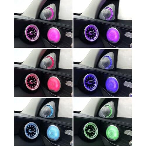Car Audio Speaker Cover Door Loudspeaker Cover for Mercedes C Class W205 C200 C300 C250 with ambient lighting atmosphere lamp