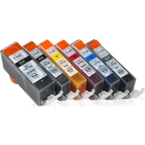 6pcs PGI525 CLI526 ink cartridges for canon inkjet PIXMA IP4850 MG5150 MG5250 MG5350 MG6150 MG6250 MX885 MX895 Printers PGI 525
