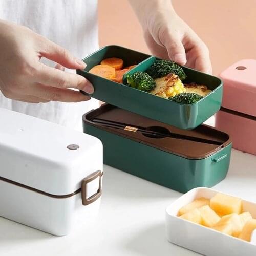 Storage Containers Lunch Box Student Portable Cute Round Bento Box Stainless Steel Marmita Termica Tableware Set DI50FH