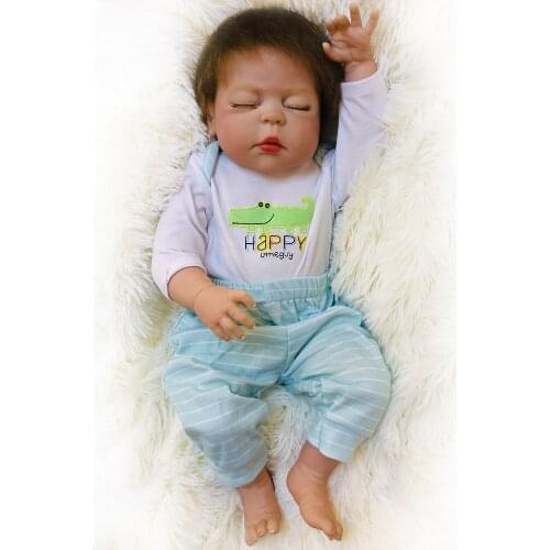 Kids bebe boy Reborn Baby Doll Vinyl Silicone body 55 cm Lifelike Newborn Baby bath toy on family Toy for Girls Birthday Gift