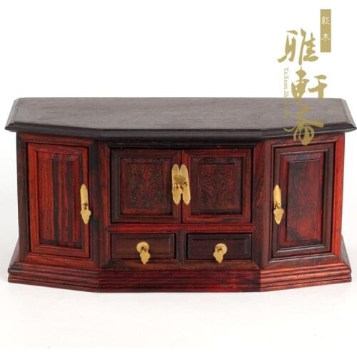 Zhai micro imitation of Ming and Qing Dynasty Furniture Gallery miniature mahogany crafts mahogany TV cabinet Home Furnishing or