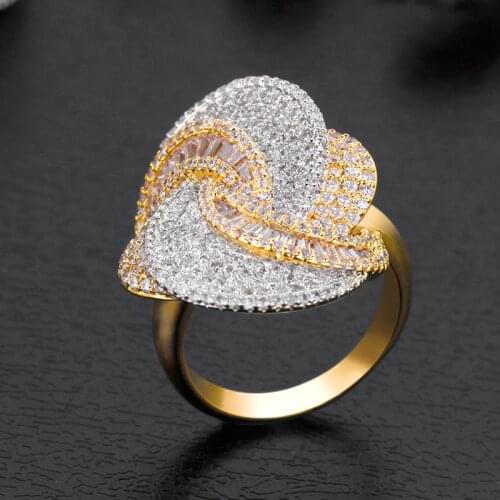 Bride Talk Famous Brand Trendy Fashion Women Ring Round Shape Cubic Zirconia Simple Style Jewelry Gift For Wedding Party Dating