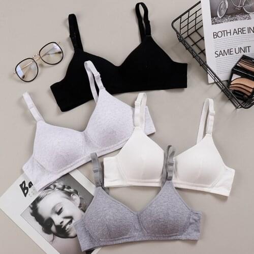 Gathering Underwear Women Bra Comfortable Breathable Lingerie Sweet Girl Bralette wholesale Without Steel Ring Bra A B Cup