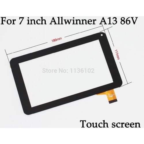 New 7" inch tablet pc for 7 inch 86V Allwinner A13 Capacitive Touch Screen with Glass Digitizer Free Shipping