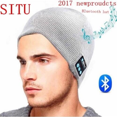 New Soft Warm Beanie Gorro Hat Wireless Bluetooth Smart Cap Headset Headphone Speaker Mic Bluetooth Hat Men Sports Hat