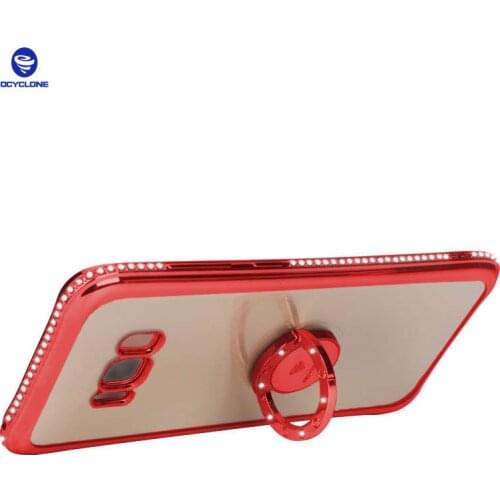 Ocyclone S8 PLUS Case For Samsung Galaxy Note 8 Case Finger Ring Rose S8 Bling Cover For Samsung Galaxy S8 Case Ring Diamond Red