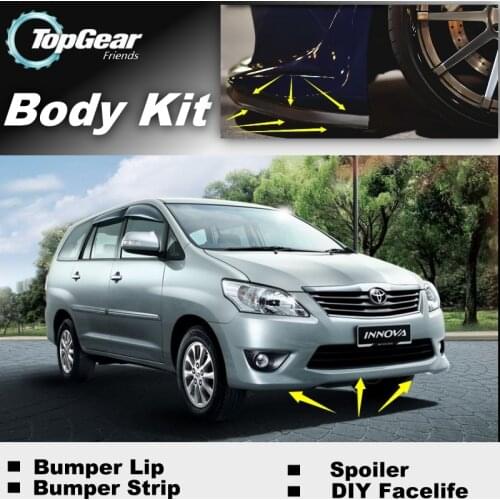 For TOYOTA Toyota Innova 2004~2019 Front Bumper Lip / Spoiler For Top Gear Fans to Cars Tuning / TOPGEAR Body Kit / Strip Skirt