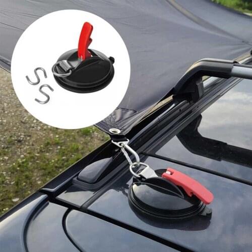 Tent Suction Cup Anchor Securing Hook Tie Down Camping Tarp Car Side Awning Pool Tarps Tents Carabiner Camping Accessories