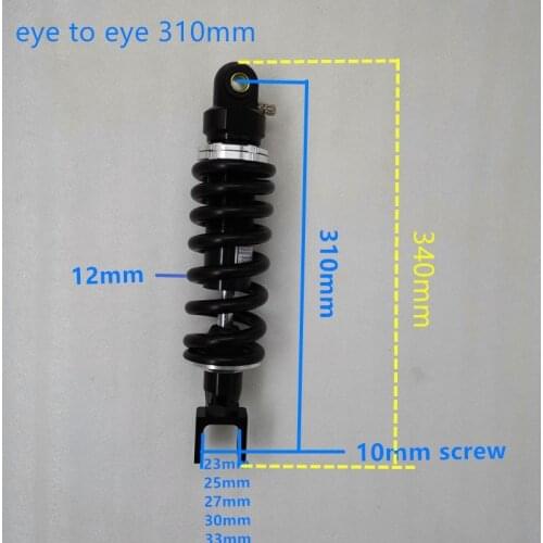 12mm spring 310mm 320mm Motorcycle Shock Absorber for DIRT BIKE ATV Beach Vehicle Kart