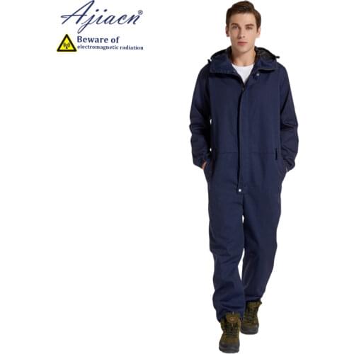 Anti-electromagnetic radiation zipper work clothes suit EMC laboratory computer monitoring room EMF shielding custom overalls