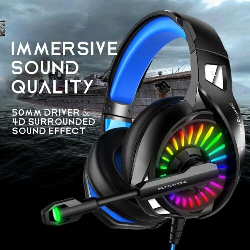RGB Wired Earphone A20 Gaming Headset Gaming Earphone with Microphone Headphone for Desktop/Notebook/Mobile