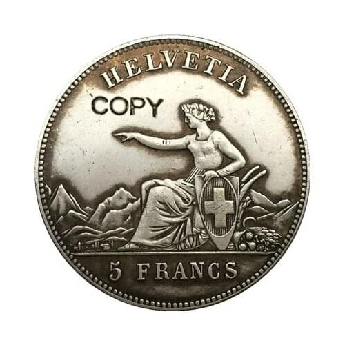 Switzerland 5 Franken Shooting Festival 1863 coins copy
