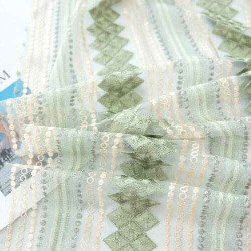Light Green Lace Fabric Embroidery Soft Lace Fabric For Skirt Dress Clothing Accessories