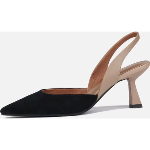 Kmeioo Luxury brands High Heel pumps Pointed toe Color contrast sandals Classic Pumps Female Shoes Office Ladies Wedding 6cm