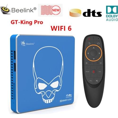 2021Beelink GT-King Pro WIFI 6 Smart Tv Box Amlogic S922X-H Android 9.0 DDR4 4GB 64GB 1000M LAN BT5.0 4K Dolby Audio DTS Set Top