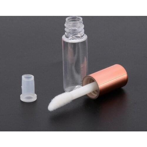 1.2ML Rose Gold Diy pretty Empty clear lip gloss tube lip balm bottle container