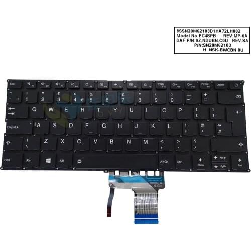 UK GB US English backlight keyboard For Lenovo IdeaPad 320S 13IKB 720S-13ARR 7000-13 PC4SPB SN20M62103 gray laptop keyboards