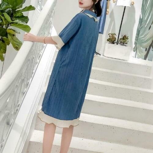Outdoor Maternity Dresses Cotton Summer Women Pregnant Mother Loose Clothing