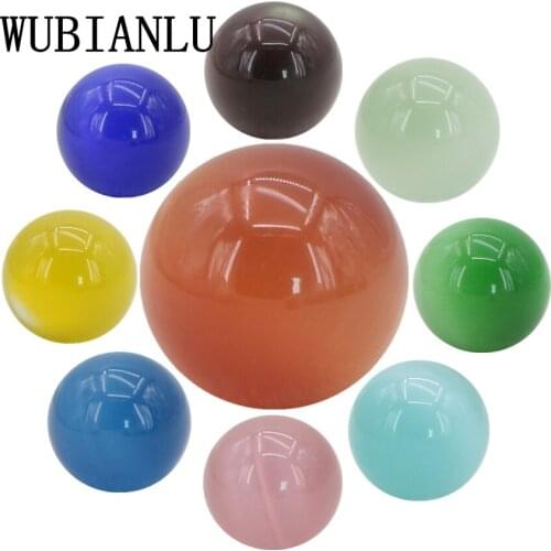 WUBIANLU 40mm Mexican Cats-eye Ball Opal Glass Sphere Crystal Fashion DIY Jewelry Gift Furniture Accessories Floating Charms