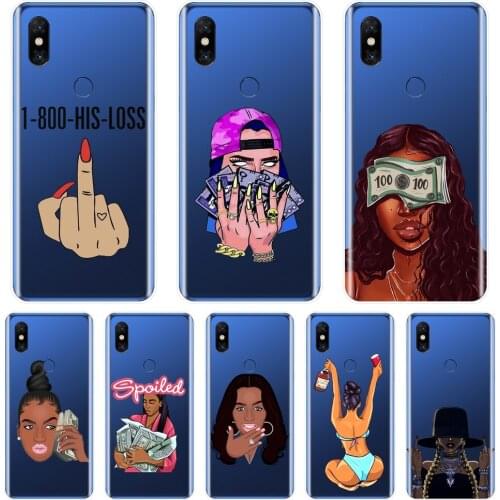 Back Cover For Xiaomi Mi Max Note 1 2 3 Soft Silicone Sexy Black Girl Make Money Phone Case For Xiaomi Mi Mix 1 2 2S 3 Case