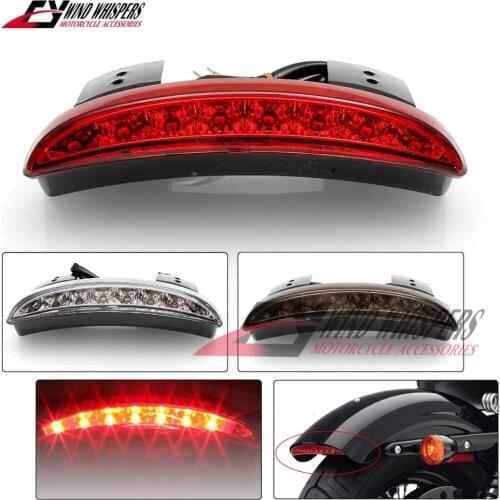 Motorcycle Chopped Fender Edge LED Tail Brake Running Light Chopped TailLight For Harley Sportster Iron XL 883 XL883 1200