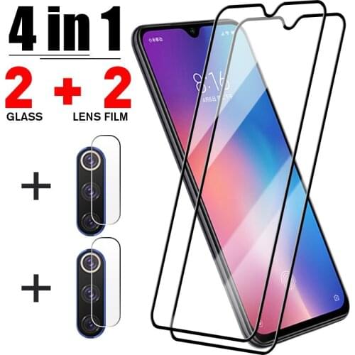 4in1 Premium Full Coverage Glass For Xiaomi Mi 11 Lite 10 Lite 9 Lite 10T Pro A2 A3 Protective Glass On Xiaomi Poco X3 X3 Pro M3