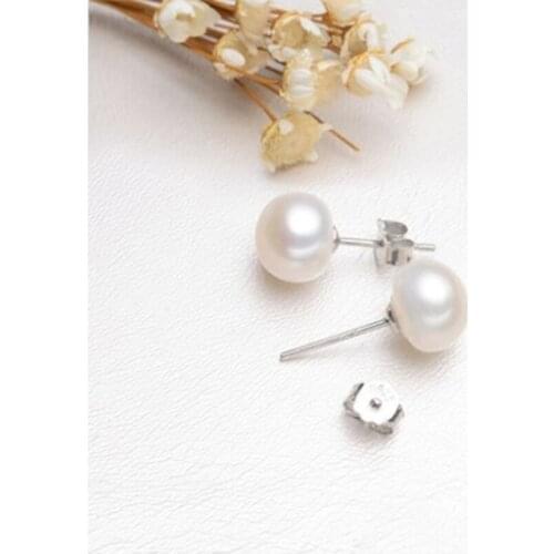 High quality AAA natural Pearl earrings for women 925 sterling silver stud earrings fine jewelry mothers day presents