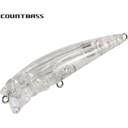 10pcs Countbass Blank Hard Lure 75mm 7.8g, Minnow, Unpainted Fishing Bait, Wobblers