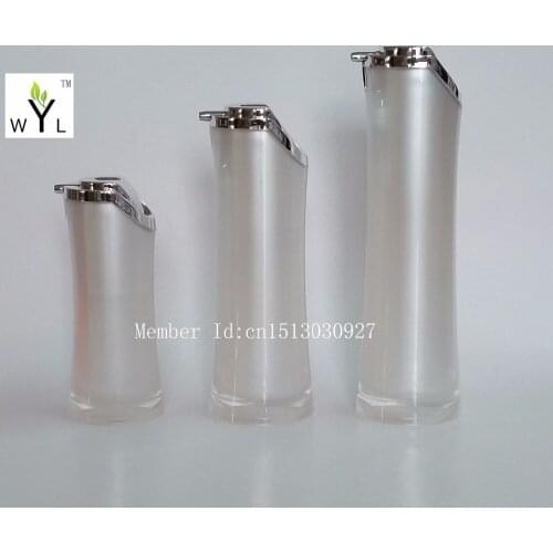 15ml,30ml,50ml Empty foundation bottles,pearl white empty press pump bottles, lotion bottles for Essence WYL