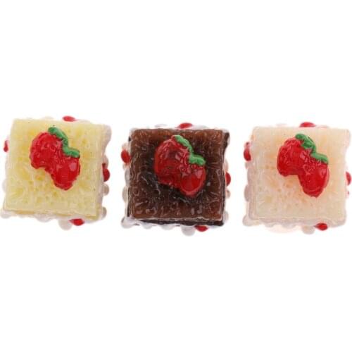 1:12 Miniature Food Cake Dessert Dollhouse Kitchen Accessories - 3 Pieces