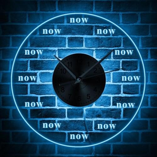 Modern Design 3D Wall Clock On The Wall The Time is Now Funny Clock Wall Watch Home Decor Transparent Clock Wall Watches