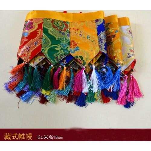 500cm Wholesale Buddhist supply Buddhism HOME Temple Altar buddha hall Wall enclosure Deco Enclosing Tapestry draperies curtain