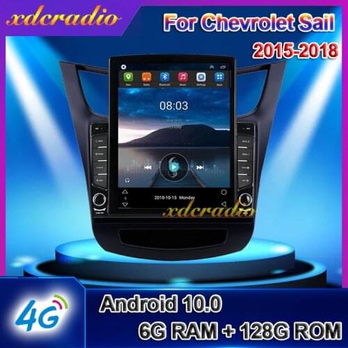 Xdcradio 10.4" Android 10.0 Tesla Style Vertical Screen Car Radio For Chevrolet Sail Multimedia Player GPS Navigation 2015-2018