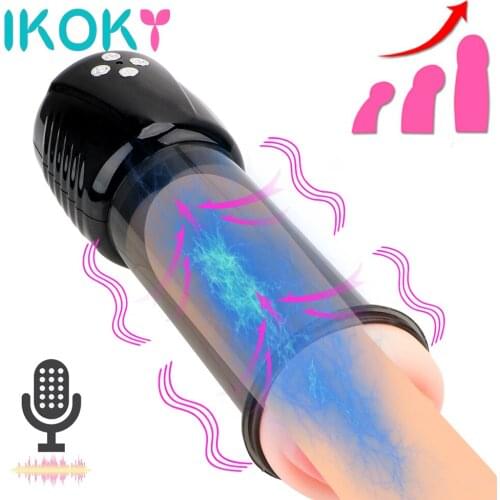 Automatic Glans Sucking Real Pussy Vagina Vibrator For Man Male Masturbation Cup Cock Enlargement Sex Toys Adults Erotic Machine