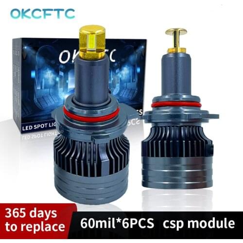OKCFTC LED H4 Car Headlight Bulb Turbine Automatic Fog Lamp 80W 16000LM 12V LED Bulb