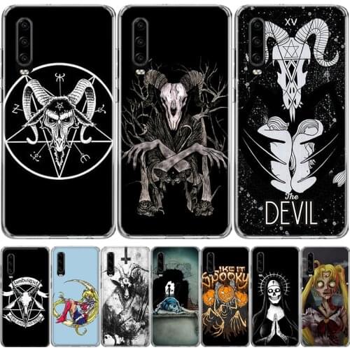 Goat of mendes anime skull Phone Case For Huawei Mate 30 20 10 P40 P30 P20 P10 Pro Lite P Smart Z Plus 2019 2018 Cover Coque