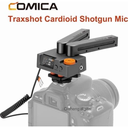 Comica Traxshot Super Cardioid Transformable Shotgun Microphone for iPhone Android Smartphone Canon Nikon Sony DSLR Camera