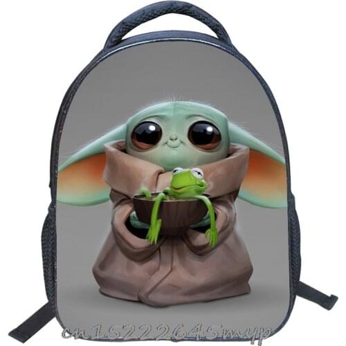 Mandalorian Baby Yoda Backpack Children Cartoon Backpacks Boys Girls SchoolBag Primary Kindergarten Daily Backpack Kids BookBag